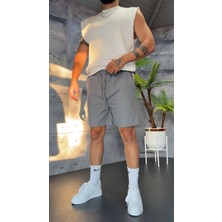 Peerless Store Yıkamalı Gabardin Kumaş Şort