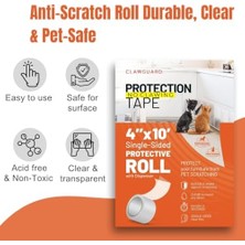Clawguard Koruma Bandı - Kedi, Köpek, Kuş, Tavşan Tırmalama ve Pençe Mobilya, Kanepe, Pencere Pervazı, Araba Kapısı, Cam ve Daha Fazlasına Karşı Dayanıklı Tek Taraflı Kalkan Koruma Bariyeri!