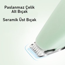 Kedi Köpek Pati Tüy Kesme Makinesi Sessiz Hassas Bölge Traş Cihazı Seramik & Çelik Bıçaklı Yeşil