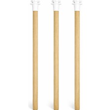 3'lü Tırtıklı Ahşap Kuş Tüneği 25 cm