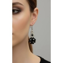 Kristal Boncuk Taşlı Küpe,el Yapımı, Bijuteri Boncuk Küpe