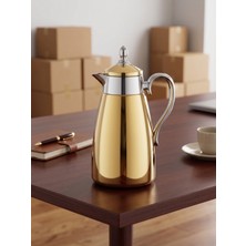 Elista Minimalist & Lüks: Aura Luxury Gold Yüksek Yalıtımlı Termos (1.3 L)