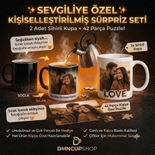 Dmn Cup Shop Kişiye Özel Sevgili Seti: 2 Adet Sihirli Kupa Bardak + 42 Parça Kişiye Özel Fotoğraflı Puzzle
