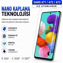 Powerfox Samsung A71/A72/A73 Uyumlu Cam Karışımlı Nano Cam Ekran Koruyucu | 9h+ Çizilme Direnci | Yüksek Dokunmatik Hassasiyet