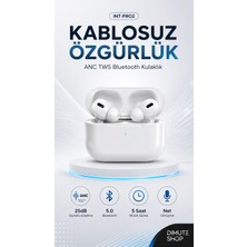 Dimute Shop Int Pro 2 Anc Tws Bluetooth Kulaklık Kablosuz In-Ear 25DB Gürültü Azaltma Bt 5.0