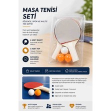 Admay 2 Raket 3 Top Masa Tenisi Seti – Eğlenceli Ping Pong Oyuncak Seti – Çocuk ve Yetişkin Için