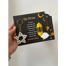 10 Adet Ramazan, Kadir Gecesi Hediyeliği Inci Yıldız Anahtarlı Kart Iftar, Diş Kirası Hediyeliği