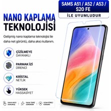Powerfox Samsung A51/A52/A53/S20 Fe Uyumlu Cam Karışımlı Nano Cam Ekran Koruyucu | 9h+ Çizilme Direnci | Yüksek Dokunmatik Hassasiyet