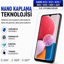 Powerfox Samsung A13/A23/A70/A12/A02/A03/A04 Uyumlu Cam Karışımlı Nano Cam Ekran Koruyucu | 9h+ Çizilme Direnci | Yüksek Dokunmatik Hassasiyet