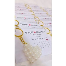 Incili Kalpli Hediyelik Anahtarlık Söz/nişan/nikah/doğum Günü/kına 15 Adet