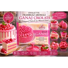 Ovalette Frambuaz Aromalı Ganaj Çikolata 1,5 kg Kazımalık Kokolin – Raspberry Flavored Compound