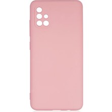 Tekno Grup Galaxy A51 Kılıf Içi Kadife Yumuşak Lansman Kılıf-Pembe Açık