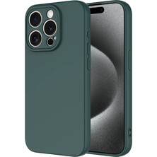Tekno Grup Iphone 15 Pro Kılıf Içi Kadife Yumuşak Lansman Kılıf-Koyu Yeşil