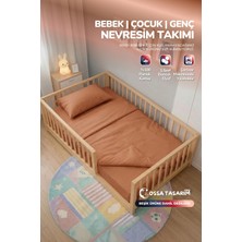 Yasetex Tasarım %100 Pamuk Poplin Çocuk Genç Nevresim Takımı 3 Parça Lastikli Çarşaflı Nevresim Set 120X200