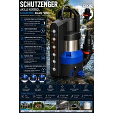 SCHUTZENGER 1150FC Akıllı Kontrollü Kirli Temiz Su Dalgıç Pompa 1-15-35 mm Ayarlanır Emiş 6 Kademeli Çalışma 1300W