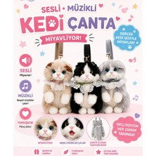Edelvays Shop KEDİ FİGÜRLÜ SIRT ÇANTASI SESLİ MUZİKLİ GERÇEKÇİ YENİ NESİL BÜYÜK BOY KEDİ ÇANTA