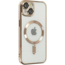 Techugo Ally iPhone 14 Plus 6.7inç Renkli Kenar Lazer Çerçeveli Magsafe Uyumlu Silikon KILIF-1852