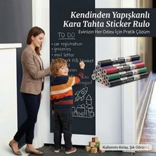 Özbience Kendinden Yapışkanlı Kara Tahta Sticker Rulo, Pratik ve Şık Dekorasyon Öğesi