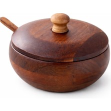Özbience Ahşap Baharatlık ve Şekerlik, Kapaklı, 10X5 Cm, Şık ve Kullanışlı