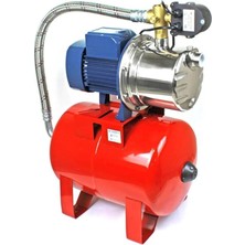 SCHUTZENGER Bakır Sargı 2hp 1kw Paslanmaz Jet Hidrofor 10 Kat 20 Daire 50 Litre Tanklı 70 Metre Dik Atar Otomati