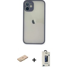 Pileli Store Pilelistore™ iPhone 11 Pro Max Kılıf Ahenk Çizgi Serisi - Siyah Bilvis Hayalet Cam Ekran Koruyucu + Renkli Kamera Lens Koruma Cam - Sı