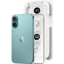 Fulltech Magicbox iPhone 16 Plus/ 15 Plus Premium Tempered Glass Aparatlı Ekran Koruyucu - Clear