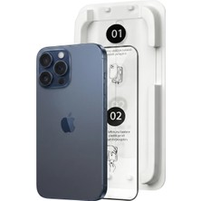 Fulltech Magicbox iPhone 15 Pro Premium Tempered Glass Aparatlı Ekran Koruyucu - Clear