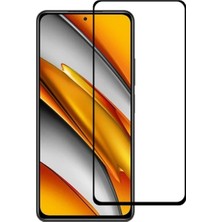 Techugo Xiaomi Poco F3 Full Glue Full Kaplama Tempered Cam Ekran KORUYUCU-1852