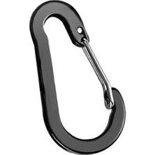 Microcase Çok Amaçlı Mini Metal Karabina Seti 4.9 cm Siyah Yaylı Anahtarlık Kancası Taktik Kamp Ekipman Askısı 1 Adet - AL5881