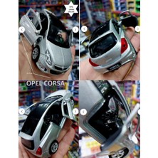 Oyuncak Sahili Opel Corsa Metal Araba Orjinal Diecast Puback Model Demir Koleksiyon Kapı Açılır Sılver