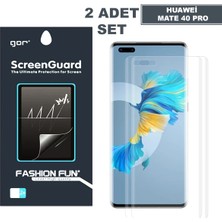 Techugo Gor Huawei Mate 40 Pro 3D Kavisli Full Kaplama Darbe Emici Ekran Koruyucu 2 Adet Set Mate 40 PRO+-1852