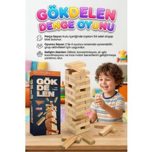 Özbience Ahşap Gökdelen 54 Parça Eğitici Zeka ve Denge Oyunu Çocuklar Için