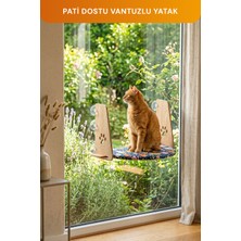 GOBYPET Vantuzlu Desenli, Yumuşak Kedi Cam Yatağı