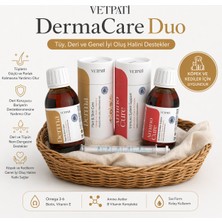 Vetpati Dermacare Duo Kedi Köpek Aminoasit & Vitamin Kompleksi + Deri & Tüy Destek Şurup Parlak Tüy, Sağlıklı Cilt ve Genel Bakım Seti