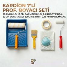 Doğuş Fırça 7 Parça Profesyonel Boya Badana Seti  - 20 cm Rulo + 20CM Tava + 10 cm Parmak Rulo + Robot Fırça + 20M2 Örtü + 18 mm Bant + Maske