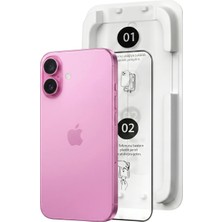 Fulltech Magicbox iPhone 16 / 15 Premium Tempered Glass Aparatlı Ekran Koruyucu - Clear