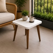 Şeker Marangoz Modern Konik Ayaklı Sehpa 50X50 cm