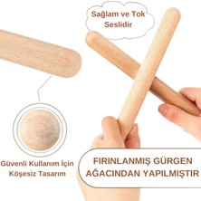 Özbience Ahşap Ritim Çubuğu Seti, Okul Öncesi Müzik ve Eğlence Için Ideal
