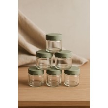 CKM Silikon 6 Adet 41 ml Yeşil Renkli Sızdırmaz Cam Bebek Mama Taşıma Saklama Kabı Ergonomik Tasarım