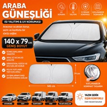 Point Marketing 140X79 cm Katlanabilir Araba Ön Cam Güneşliği Iç Cam Güneşlik Uv Korumalı Isı Yalıtımlı Oto Güneşlik Perdesi