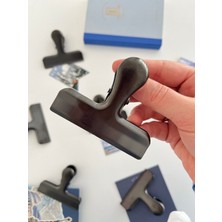 Kağıt Gemi Dükkan Metal Siyah Çok Fonksiyonlu Fotoğraf Klipsi/fotoğraf Mandalı/ataş/kitap Ayracı