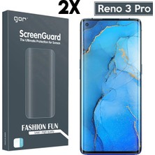 Techugo Gor Oppo Reno 3 Pro 3D Kavisli Full Ekran Koruyucu 2 Adet SET-1852