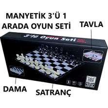 Özbience 3'lü Manyetik Oyun Seti: Satranç, Tavla ve Dama, Eğlenceli ve Taşınabilir