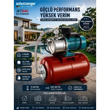 SCHUTZENGER Jet 920 Su Motoru 50 Lt Tank 2 Hx Setli Su Pompası 600 mt Yatay Su Atar Tazikli Bakır Motor