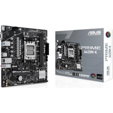 Asus Prime A620M-K Amd A620 Am5 Soket Ddr5 6400(OC) Mhz Matx Anakart Teşhir