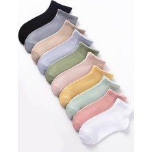 Sky Socks 8' Li Ekonomik Paket Renkli Patik Çorap Seti