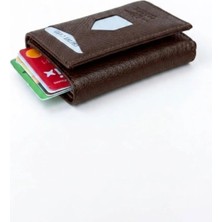 CLASSBAG Kahverengi ,mekanizmalı Otomatik Kızaklı Kartlıklı Erkek Cüzdanı (7cm x 10CM)
