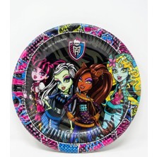 Monster High Karakter Tasarımlı Kullan At Karton Doğum Günü Tabağı (8 Adet)
