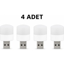 Al-tech Bilişim 4 Adet USB Mini LED Lamba Gece Lambası Laptop Bilgisayar Powerbank Uyumlu