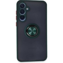 Renas Store Newface Samsung Galaxy A55 5g Kılıf Montreal Yüzüklü Silikon Kapak - Yeşil
